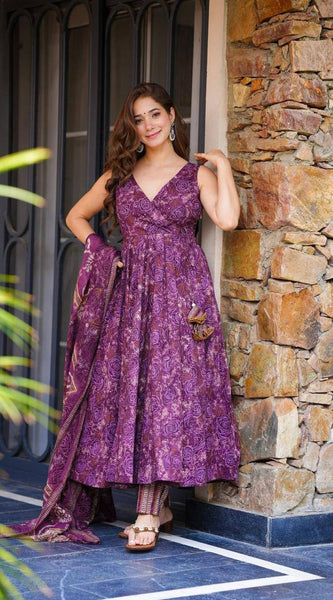Flame Anarkali Lehenga