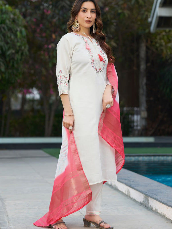 Embroidered Viscose Silk Dresses