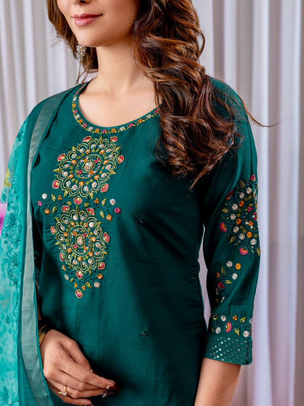 Viscose Silk Embroidered Dresses