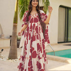 Women Maxi Floral Gown