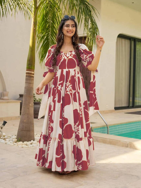 Women Maxi Floral Gown