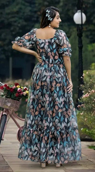 Stylish Digital Print Gown