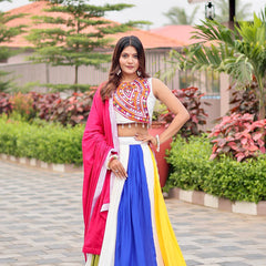 Pure Cotton Mirror Work Lehenga