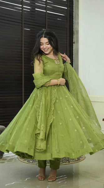 Embroidered Georgette Lehenga