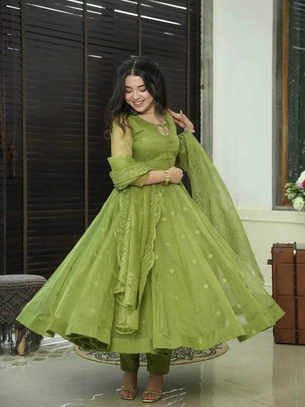 Embroidered Georgette Lehenga