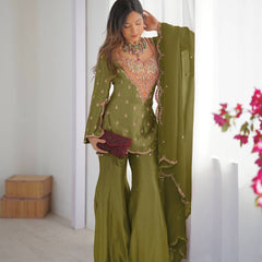 Ensemble in Simar Silk Indo Western