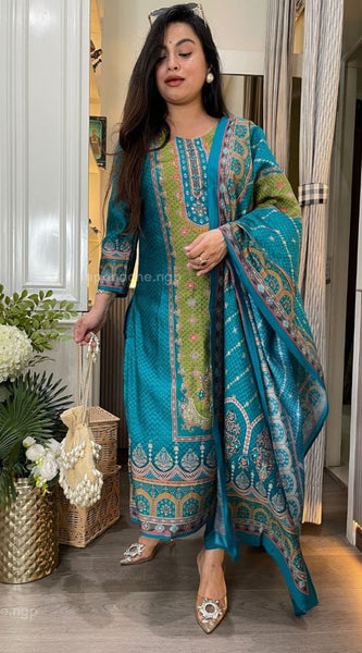 KitKat Silk Dress with Dupatta