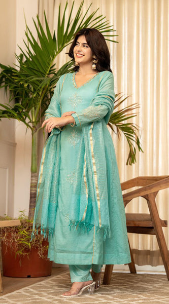 Festive Flare: Mul Chanderi Anarkali Dresses