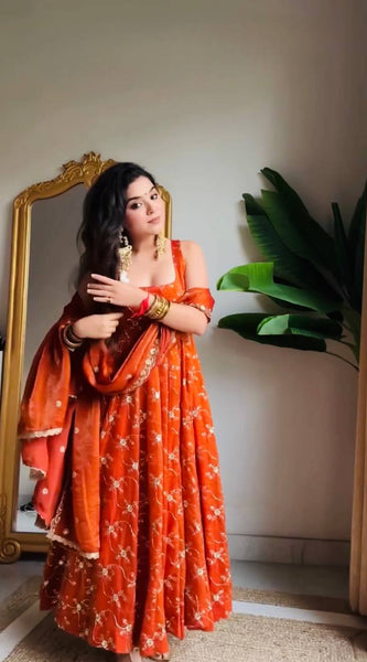 Boutique-Style Silk Anarkali Lehenga