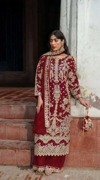 Premium Embroidered Three-Piece Dresses