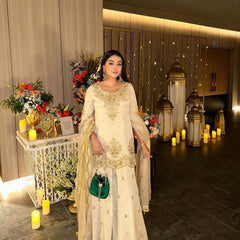 Premium Chinnon Silk Embroidered Indo Western