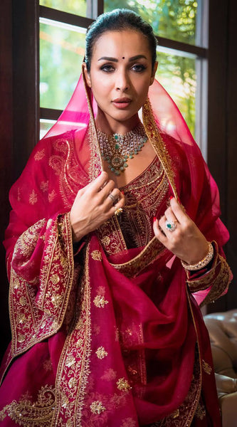 Designer Chinon Silk Lehenga