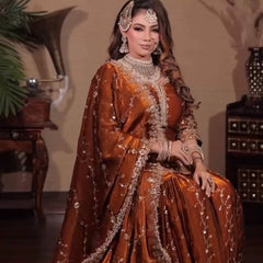 Premium Fendy Silk Heavy Embroidery Indo Western