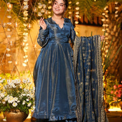 Heavy Cosmos Silk Designer Indo Western