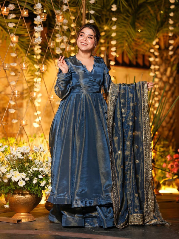 Heavy Cosmos Silk Designer Indo Western