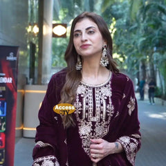 Festive Velvet Plazzo DRESSES