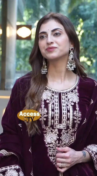 Festive Velvet Plazzo DRESSES