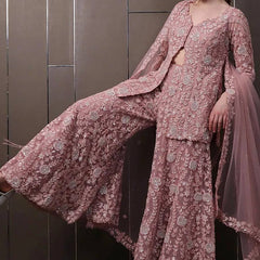 Stylish Embroidered Plazzo Indo Western