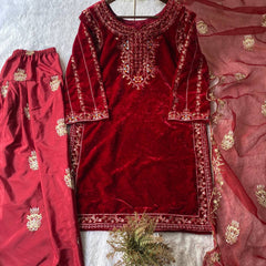 Velvet Designer Kurta Salwaar  Dresses