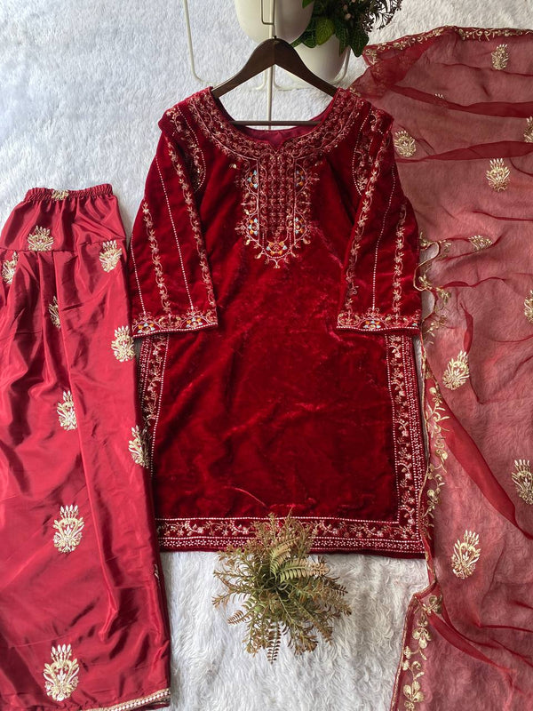 Velvet Designer Kurta Salwaar  Dresses