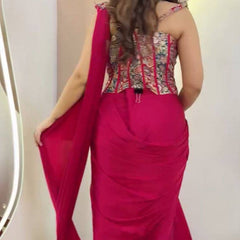 Embroidered Ready Saree