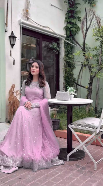 Faux Georgette Embroidered 3‑Piece Lehenga