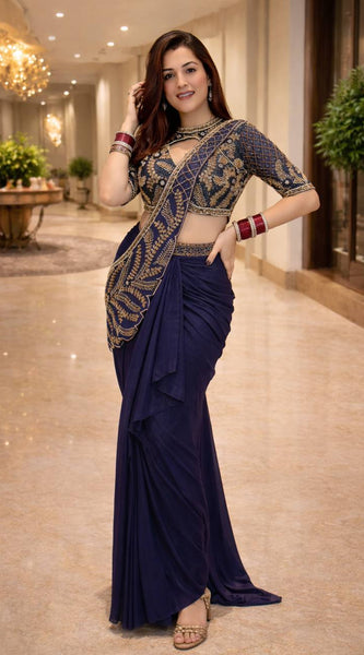 Trending Dhoti Saree with Blouse