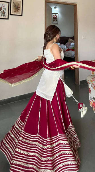 Royal Mirror Work Lehenga Set