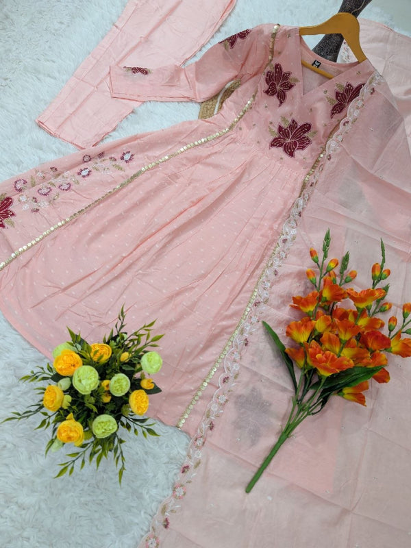 Premium Cotton Butti Kurti Set with Embroidered Dupatta