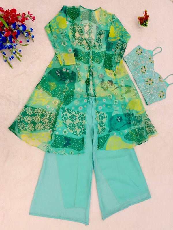 Premium Embroidered Festive Outfit indo western