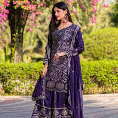 Sequence Embroidery Work Lehenga