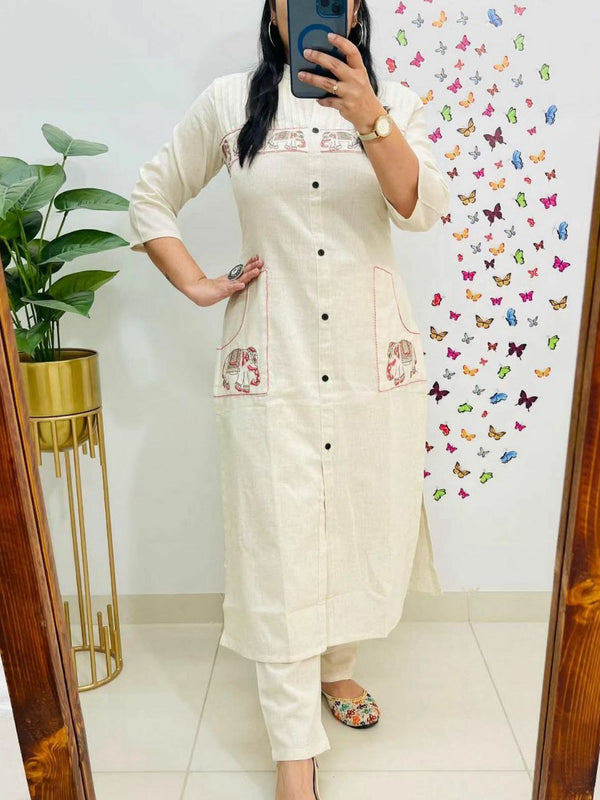 Office Wear Embroidery  Co-Ord Sets