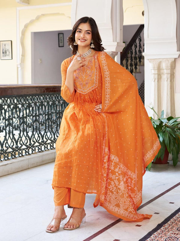 Anarkali Kurta Dresses with Malmal Dupatta