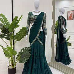 Ready-to-Wear Embroidered Blouse Saree