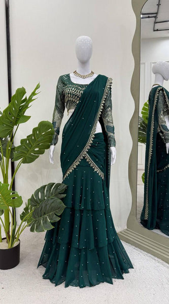 Ready-to-Wear Embroidered Blouse Saree