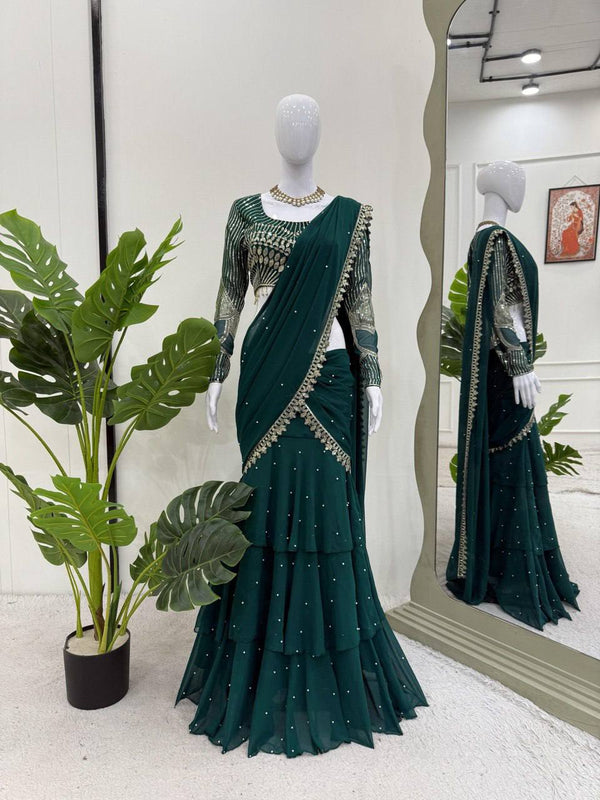 Ready-to-Wear Embroidered Blouse Saree
