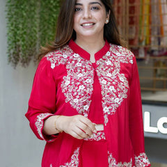 Embroidery Work 3-Piece Indo Western