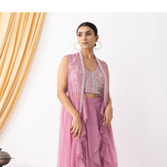 Three-Piece Handwork Indo Western