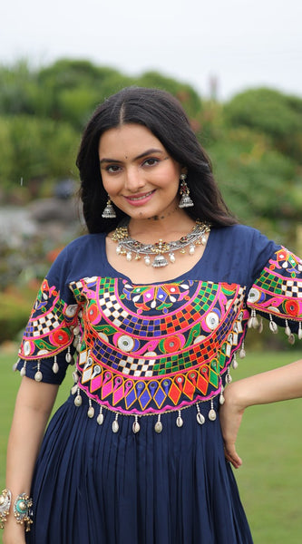 Premium Rayon with Kutchi Work Lehenga