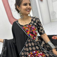 Pure Cotton Gamathi Work Lehenga