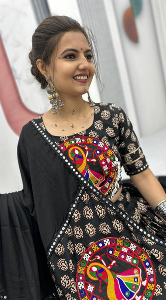 Pure Cotton Gamathi Work Lehenga