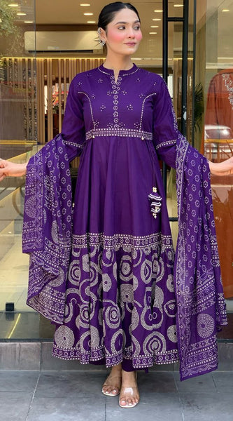 Graceful Muslin Silk Dresses with Designer Touch