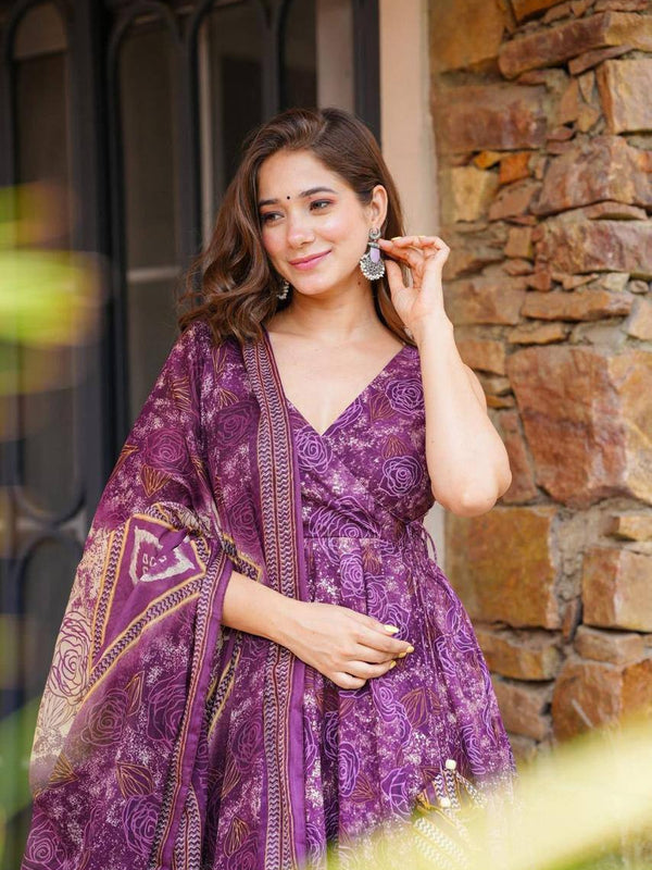 Flame Anarkali Lehenga
