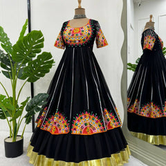 Faux Georgette Sequin Lehenga