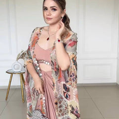 Fiona Silk Koti Indo Western