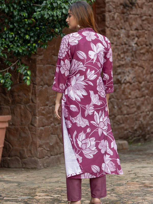 Rayon Printed Dresses with Chanderi Dupatta