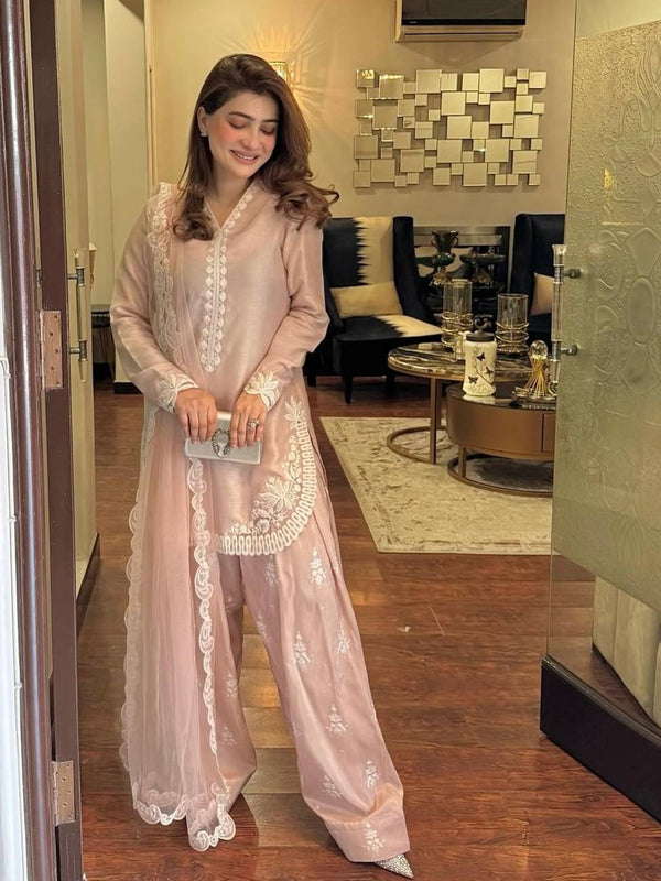 Natural Crep Silk Fully Stitched Dresses