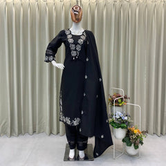 Embroidered Rayon Slub Cotton Dresses