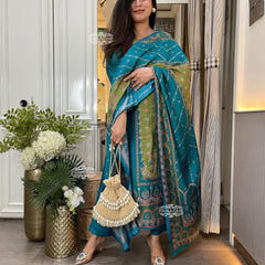 KitKat Silk Dress with Dupatta