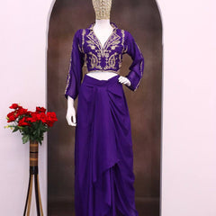 Festive Sequin Dhoti Set